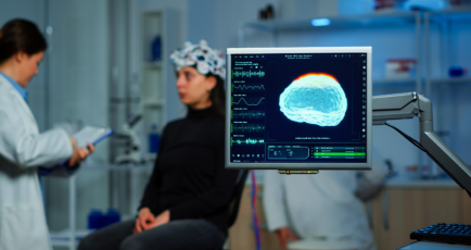 woman treat her brain and monitor it